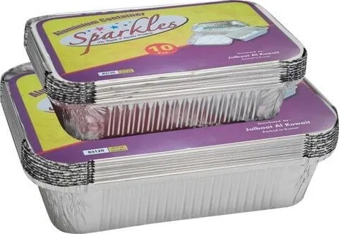 Sparkles Aluminum Container, 10 Pieces