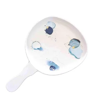 Melamine Serving Plate with Handle, 23 inch