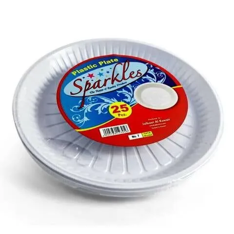 Sparkle Plastic Plate Round No.7 1X