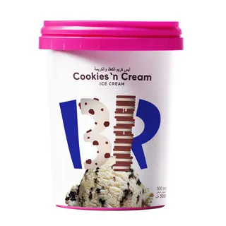 Baskin Robbins Cookies 'N Cream Ice Cream Pint, 500ml