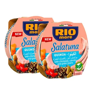 Rio Mare Quinoa Salatuna with Chickpeas Carrots And Green Beans Value Pack, 2x160g
