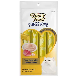 Fancy Feast Puree Kiss Tuna Puree with Chicken Flakes 4x10g
