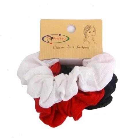 Pretty Miss Crunch Pony Classic Hair Fashion Bands Assorted Colour, 2 Pieces