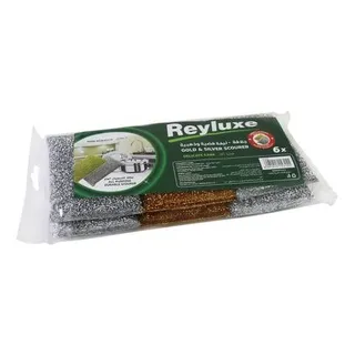 Reyluxe Gold and Silver Scourer, 6 Pieces