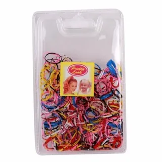 Pretty Look Skul Ponyo Rubber Bands Assorted Colour, 12 Pieces