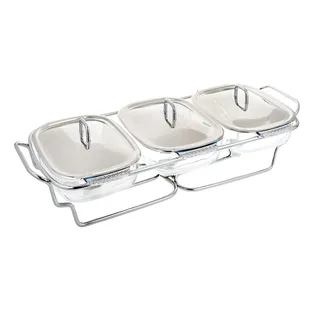 Premier Rectangular Glass Food Warmer 3x1.5Ls 570