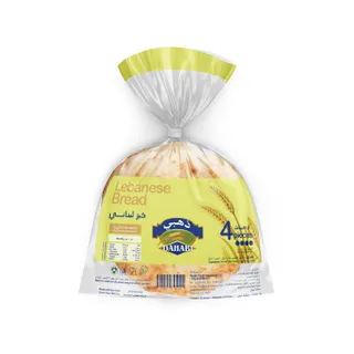 دهبي خبز عربي أبيض متوسط، 4 قطع
