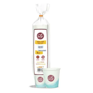 أثر كوب ورقي 6 Oz ماء-50Pcs