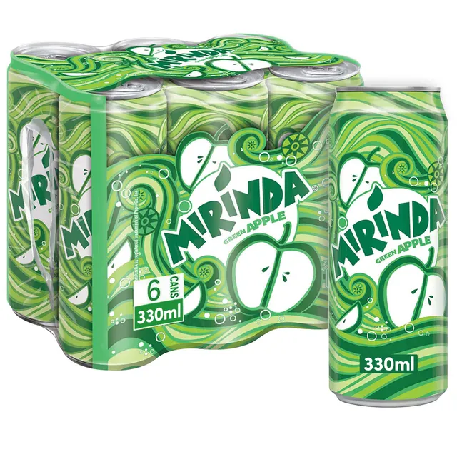 ميريندا تفاح أخضر مشروب غازي علب, 6x330ml