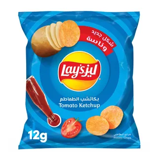 ليز توماتو كاتشب فليفر بطاطس شيبس 12 جم