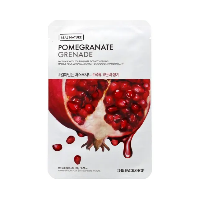 The Face Shop Real Nature Pomegranate Face Mask, 20g