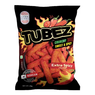 Good Seoul Tubez Extra Spicy Flavour Korean Snack, 85g