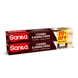 Sanita Baking Paper Duo Pack, 2x10m