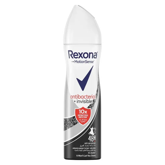 Rexona Deodorant Body Spray for Women - Antibacterial and Invisible, 150ml