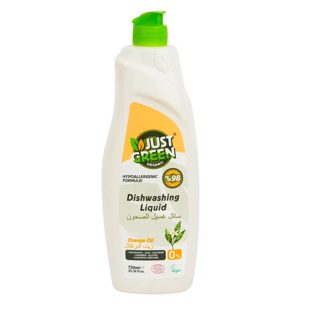 Just Green Organic Dishwashing Liquid, 750ml