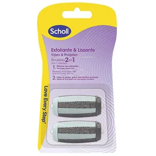 Scholl File and Smooth 2-in-1 Roller Head Refill, 2 Pieces