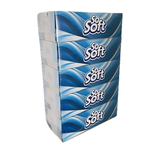 So Soft 2 Ply Facial Tissues, 5x130 Sheets