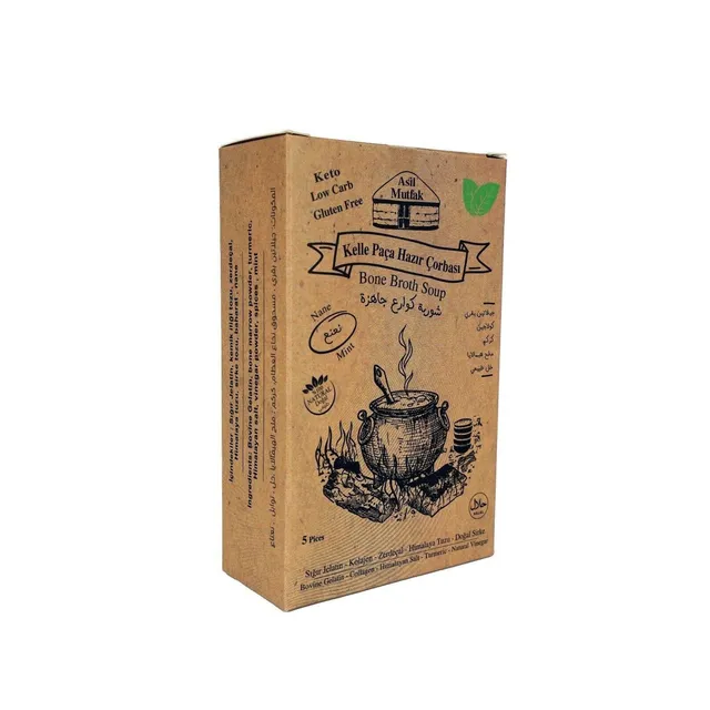 Asil Mutfak 100% Natural Mint Bone Broth Soup, 5 Pieces