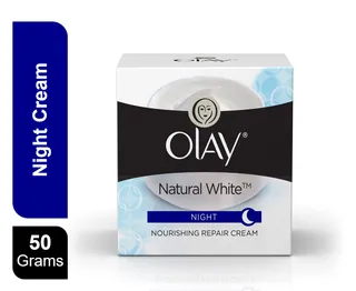 Olay Natural White Nourishing Night Cream with Niacinamide, Pro Vitamin B5 & E, 50g
