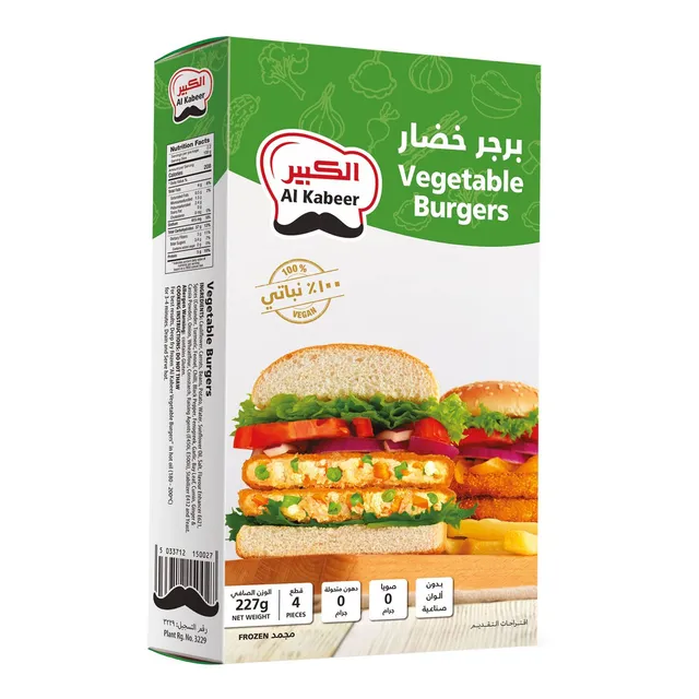 الكبير برجر خضار، 4 قطع، 227جم