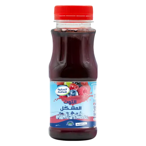 أسفوة عصير توت مشكل طبيعي بدون سكر مضاف، 200ml