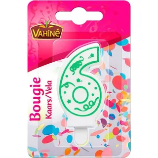 Vahine Blister Birthday Candle Number 6