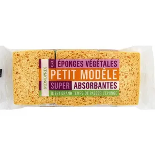 Monoprix Small Multi-Purpose Scraping Vegetable Sponges 3S