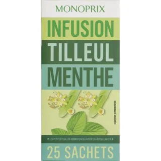 Monoprix Infusion Linden And Mint 25 Bags 40 g