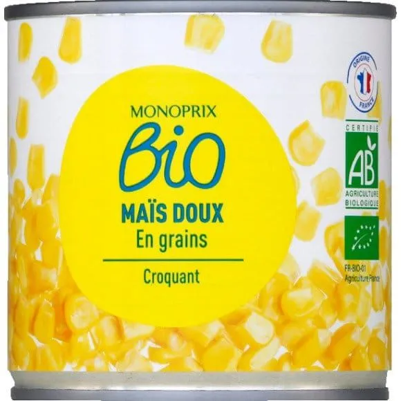 Monoprix Organic Corn Grains 285 g