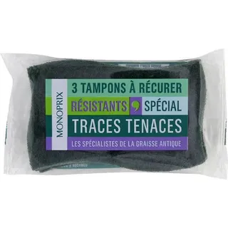 Monoprix Resistant Scouring Scrub Pads 3S