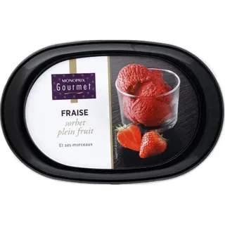 Monoprix Gourmet Sorbet Strawberry Chunk 500 ml