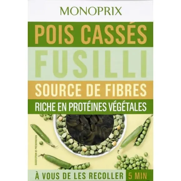 Monoprix Fusili With Peas Flour Gluteen Free 250G