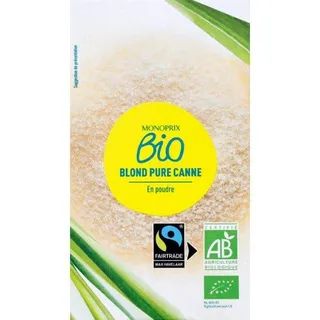 Monoprix Organic Cane Blond Sugar Powder 500 g