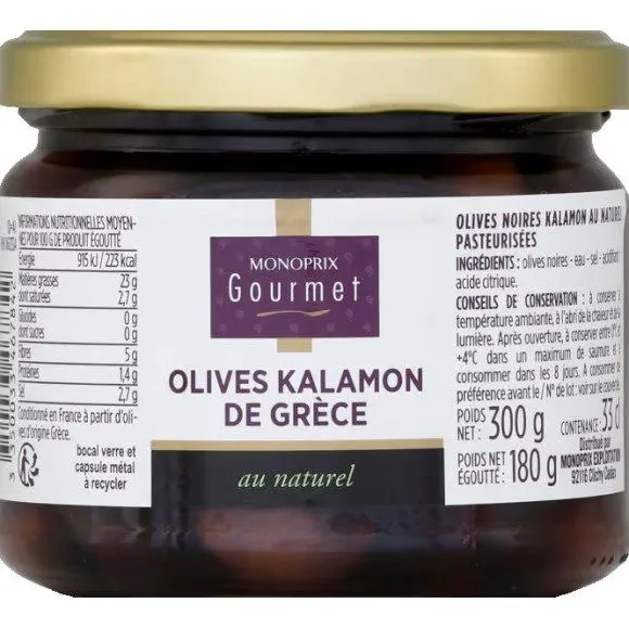Monoprix Olives Kalamon 180G