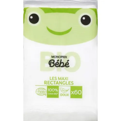 Monoprix Bio Maxi Rectangle Pads 60s
