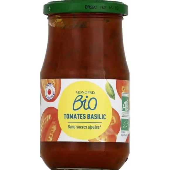 Monoprix Organic Tomato Basilic Sauce 350G
