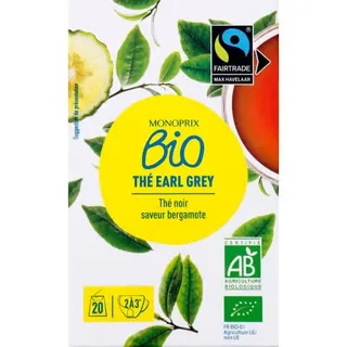 Monoprix Organic Tea Black Earl Grey 20 S 40G