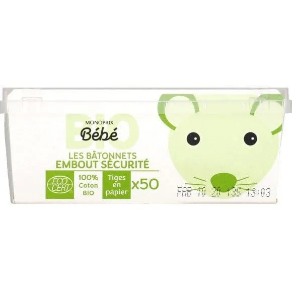 Monoprix Bio Baby Cotton Buds X50
