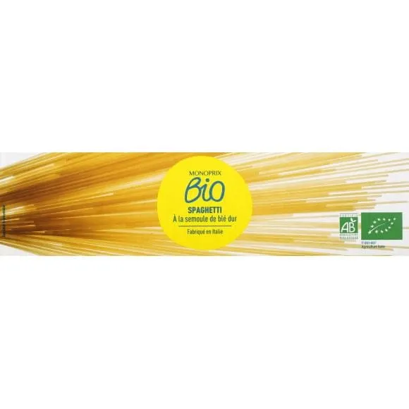 Monoprix Bio Spaghetti Seiche Pasta 500 g