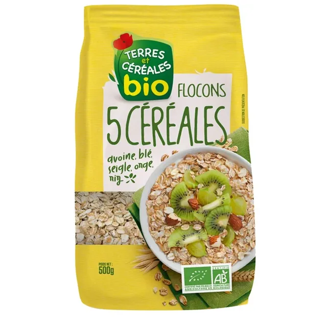 Terres et Cereales Bio 5 Cereal Flakes 500G