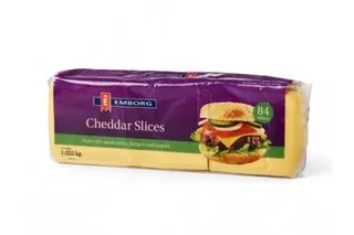 Emborg Burger Slice with Cheddar, 1.03kg