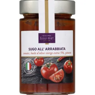 Monoprix Gourmet Sugo Arrabbiata Sauce 180 g