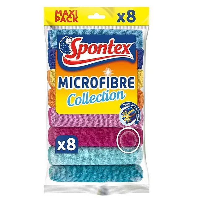 Spontex Microfibre Maxi Pack, 8 Pieces