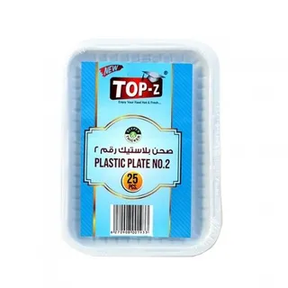 Top-Z Plastic Plate No.2, 25 Pieces