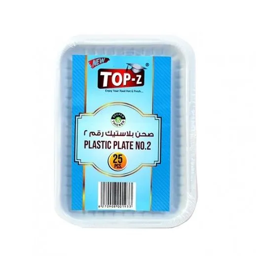 Top-Z Plastic Plate No.2, 25 Pieces
