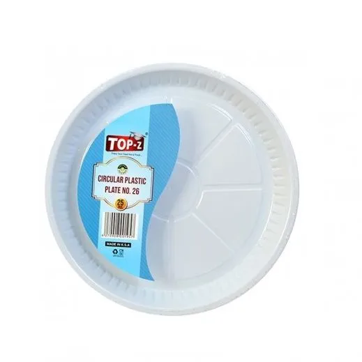 Top-Z Plastic Plate No.26, 25 Pieces