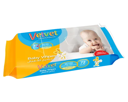 Velvet Baby Wipes 72 Pieces