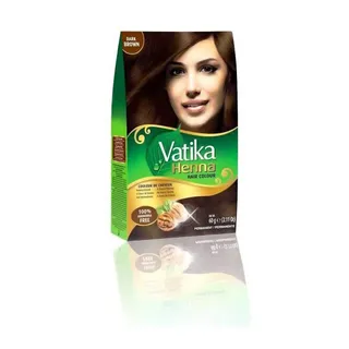 Dabur Vatika Henna Hair Colour Natural Brown, 4 Pieces