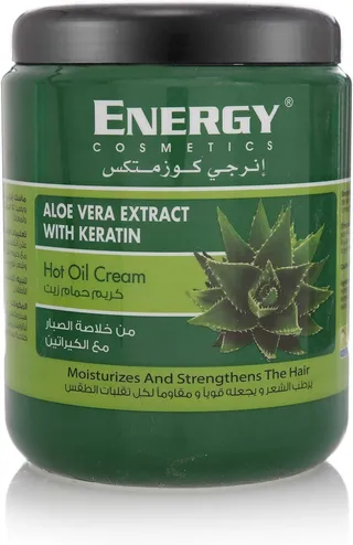 Energy Cosmetics Hot Oil Hair Cream With Keratin & Aloe Vera Extract 1000ml