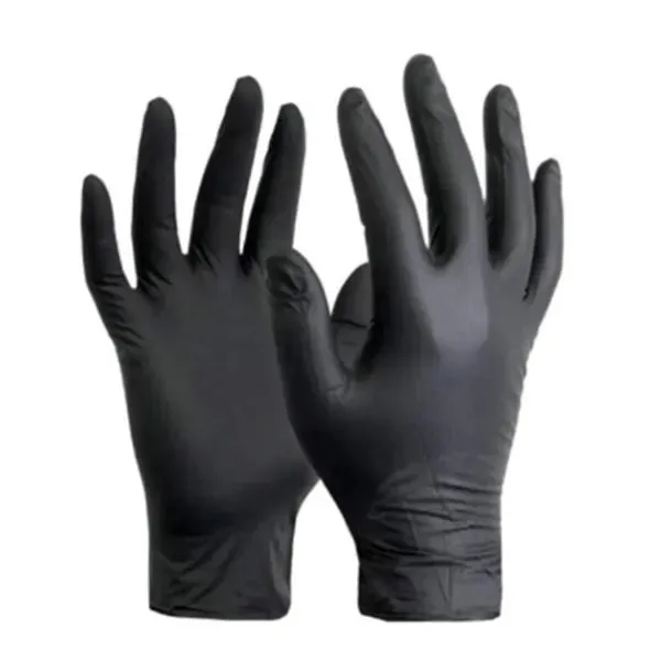 Diva Black Latex Gloves, Medium, 100 Pieces
